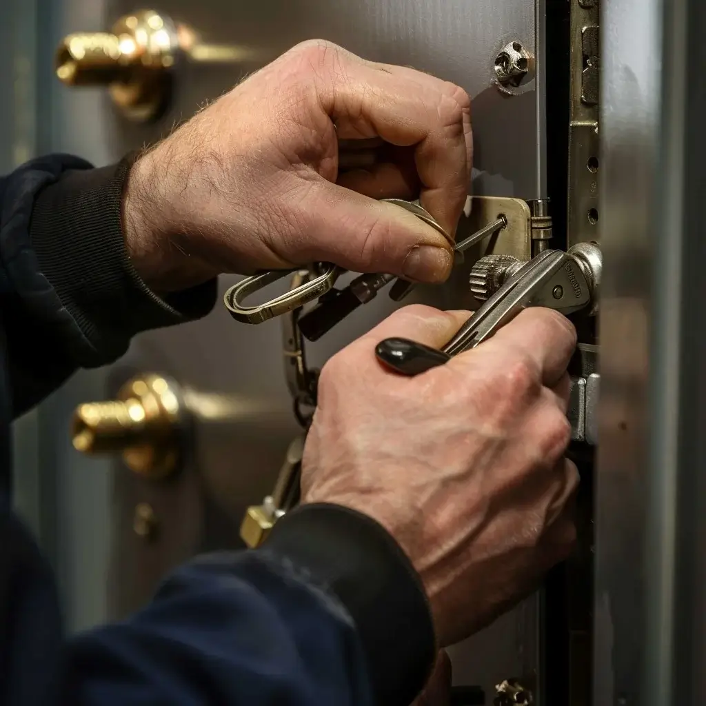 Der Schlosser vom Schlüsseldienst Solingen öffnet den Safe